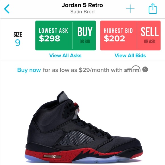 Air Jordan Retro 5 Satin Bred Sz 9 - Picture 12 of 12